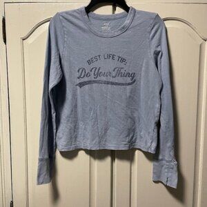 Aerie Crop Top Long Sleeves Size L